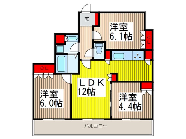 リボンシティコミュニティの物件間取画像